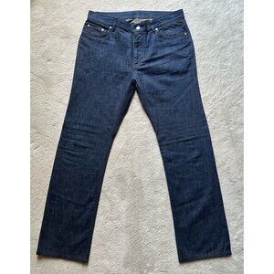 Authentic LOUIS VUITTON Dark Blue COTTON DENIM Regular JEANS Size 44 FR | 34 US